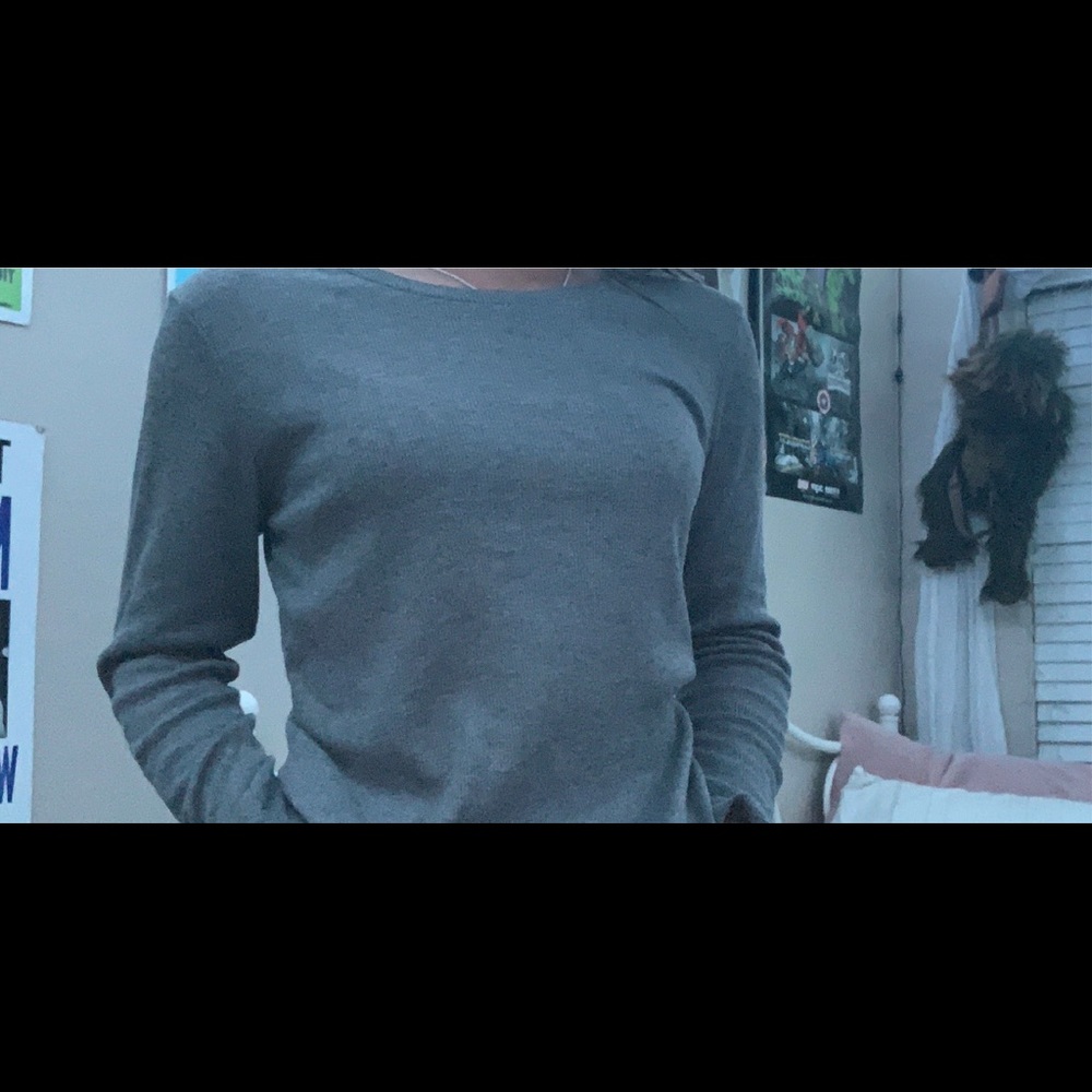 Large Gray derek heart long sleeve